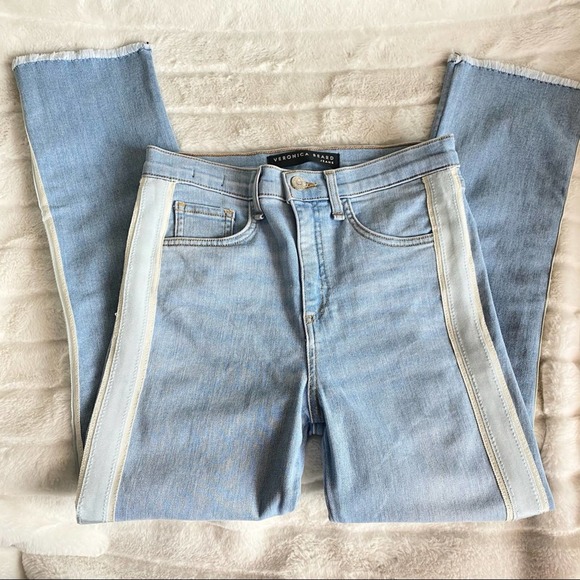 Veronica Beard High Rise Kick Flare Crop Jeans - Picture 7 of 12